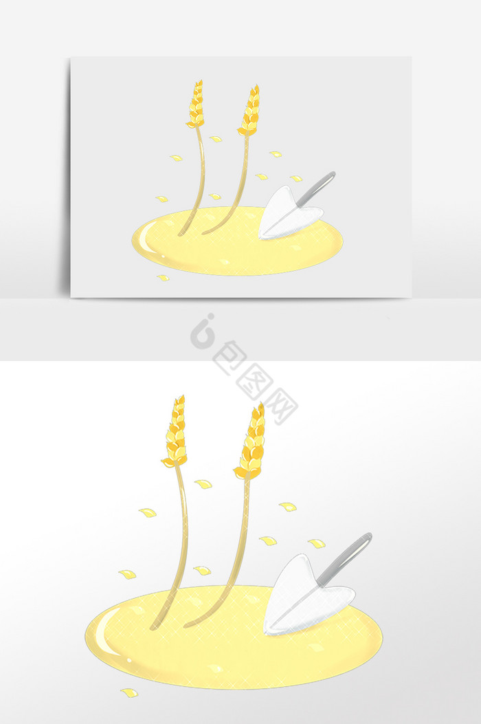 农作物麦穗麦子食物插画图片