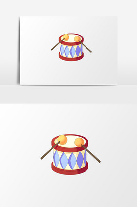 童趣彩色玩具小鼓免抠