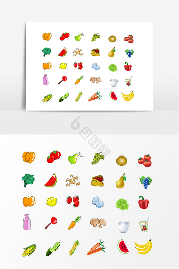 彩色水果蔬菜蔬果图片
