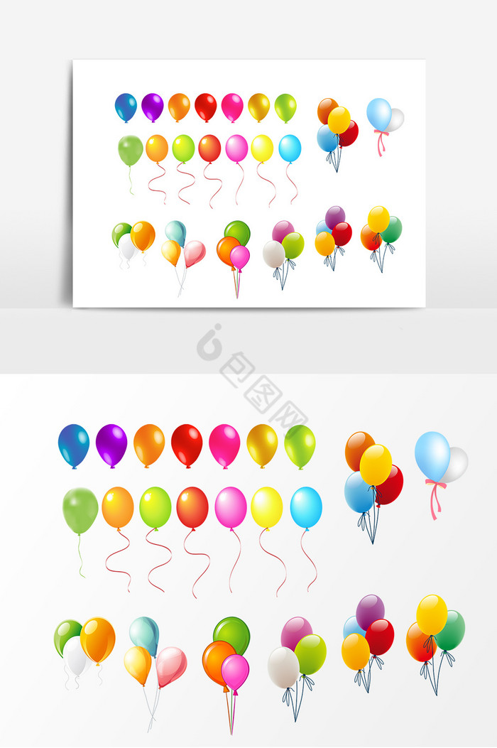 彩色漂浮气球图片