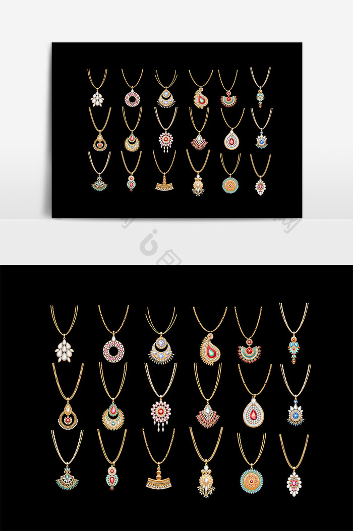 配饰项链【ai素材】-包图网