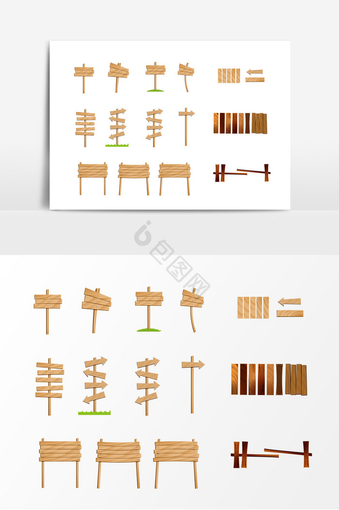 木质指示牌图片