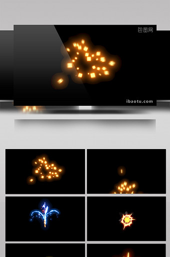 87款爆炸MG动画带通道特效元素素材视频图片