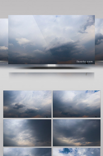 延时拍摄云层滚滚高清视频图片