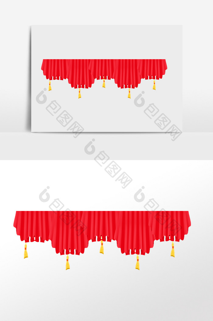 手绘帷幕幕布拉开帷幕插画
