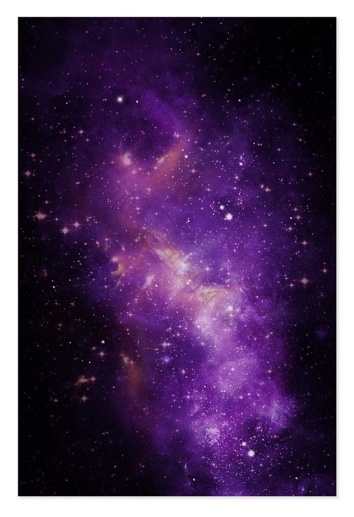 紫色渐变大气浪漫梦幻星空银河科技背景