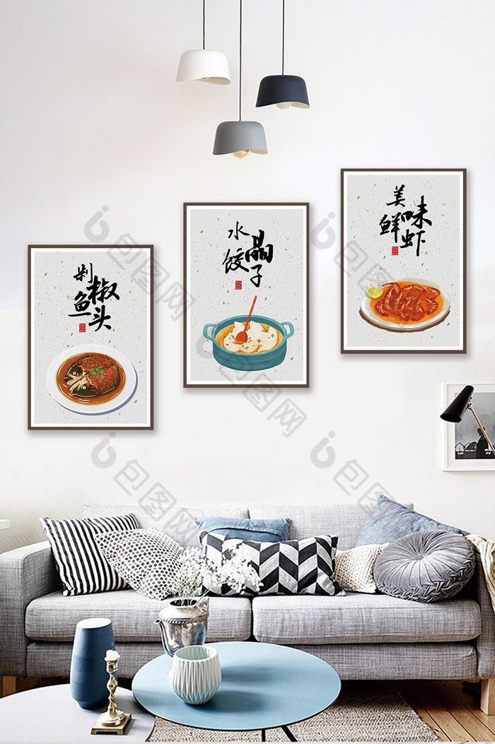 新中式民俗美味美食餐厅装饰画图片图片