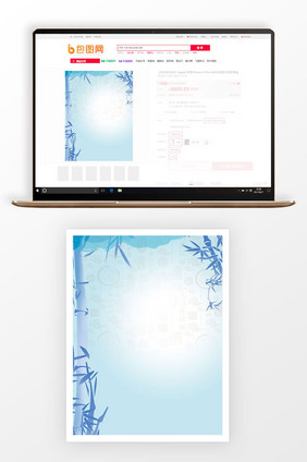 3比4主图背景夏季新品竹子设计背景