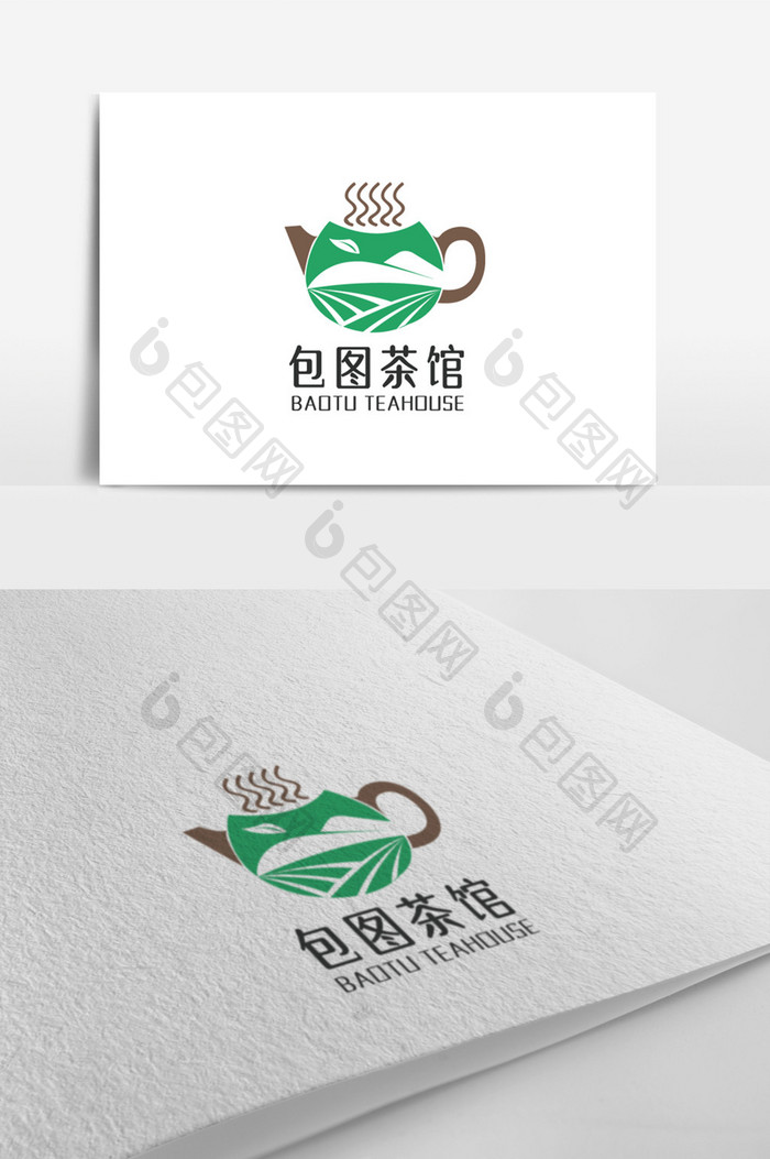 茶馆主题logo设计