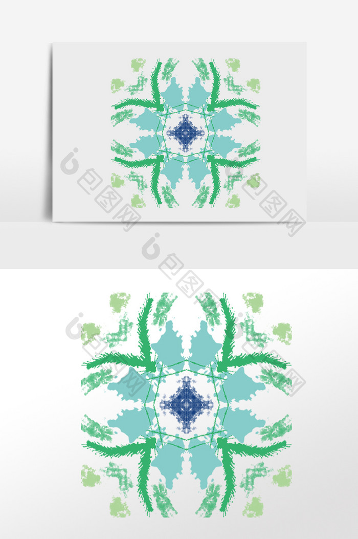 手绘扎染布料花纹底纹插画