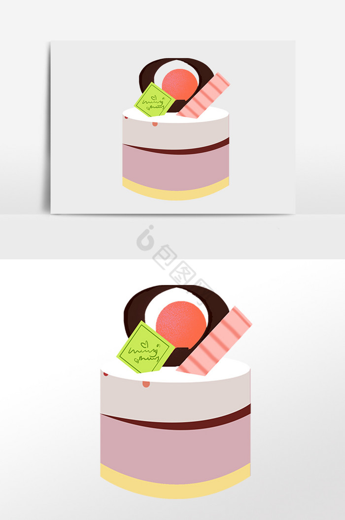 下午茶甜品食物蛋糕插画图片