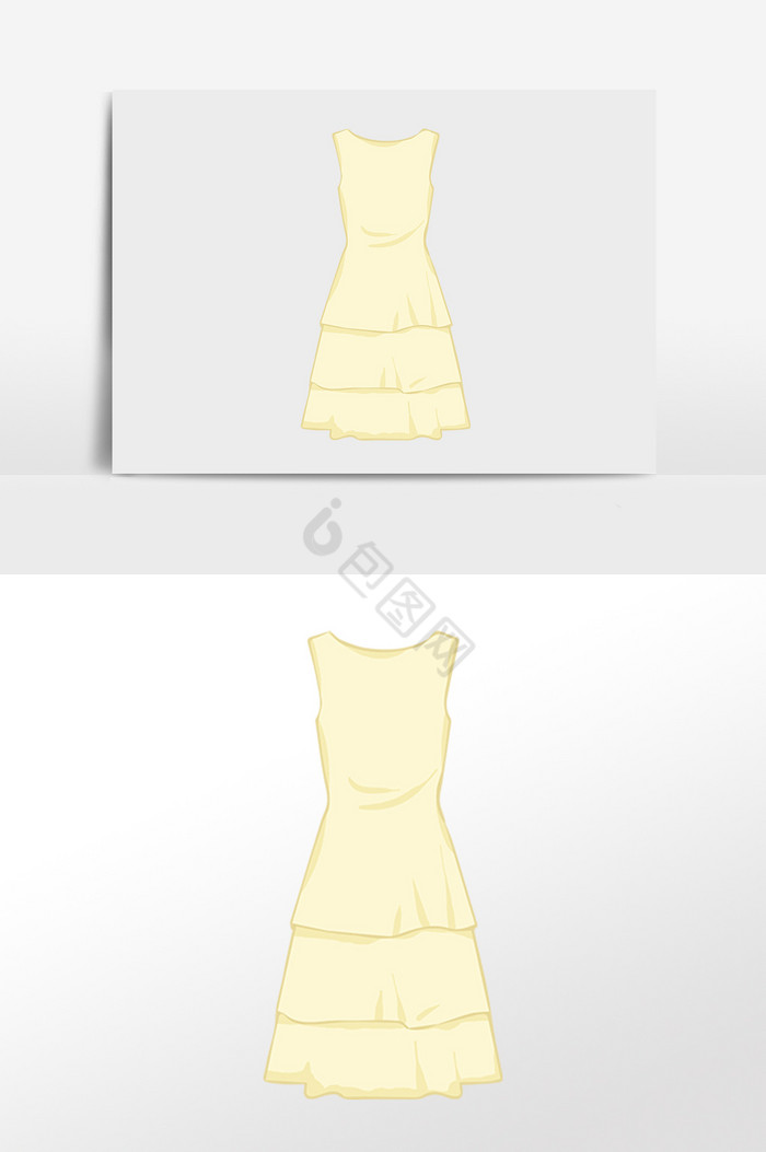 夏季衣服连衣裙插画图片