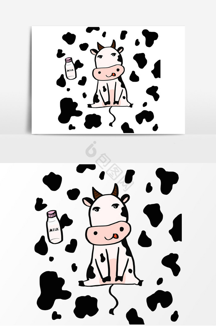 奶牛牛奶花纹图片