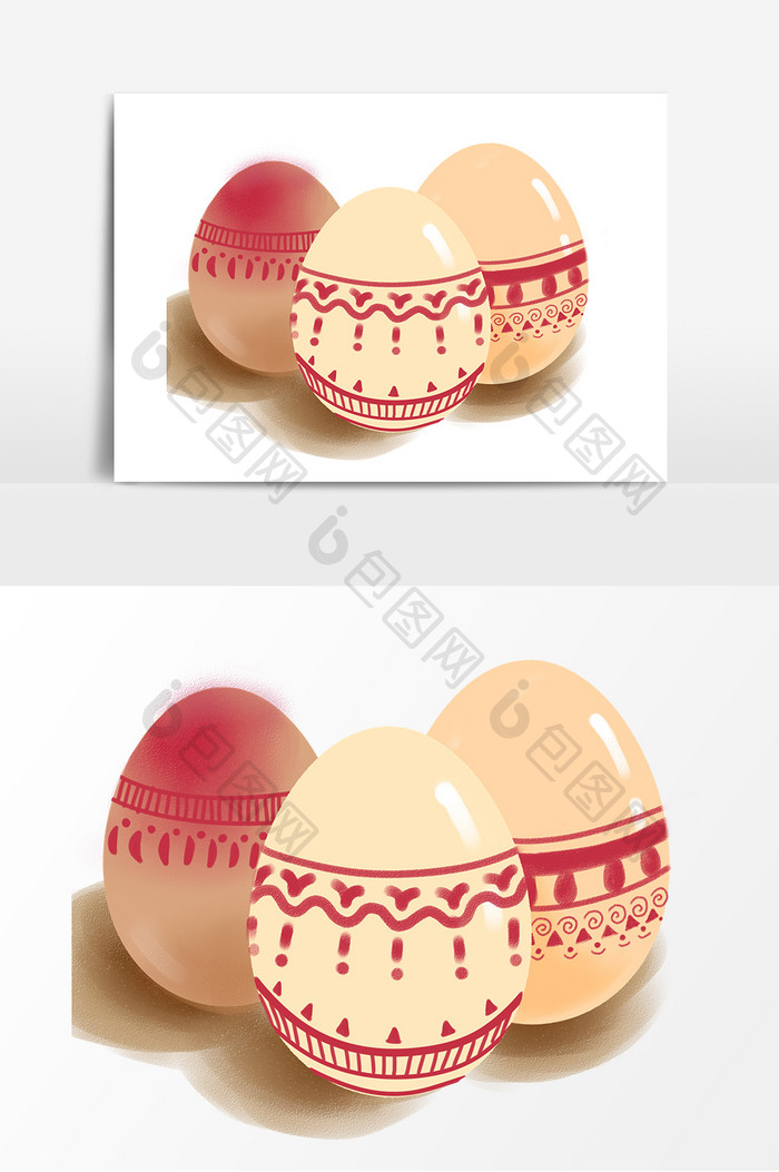 手绘端午节彩蛋鸡蛋元素