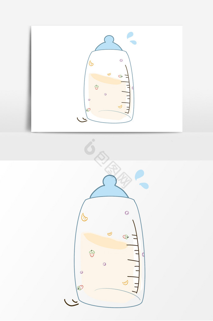 牛奶透明奶瓶图片