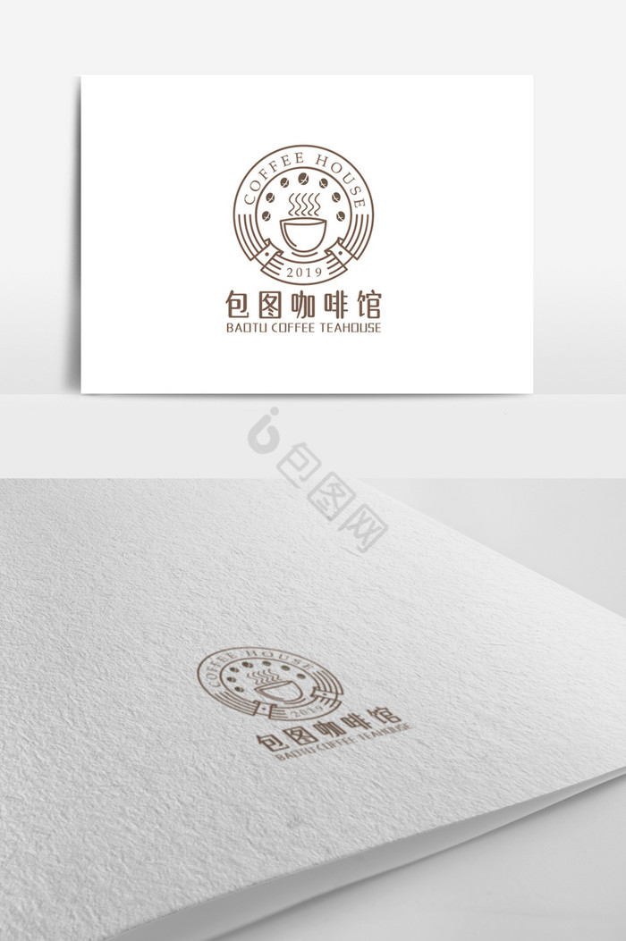 线条咖啡馆logo图片