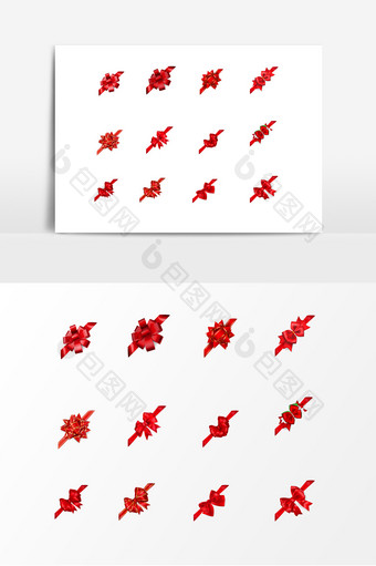 红色蝴蝶结装饰素材设计图片