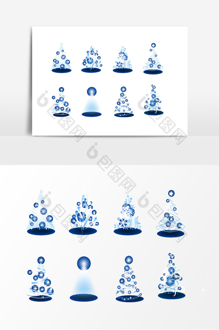 矢量蓝色商务科技效果素材