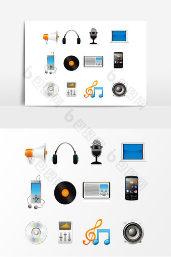 音乐播放器设计素材图片