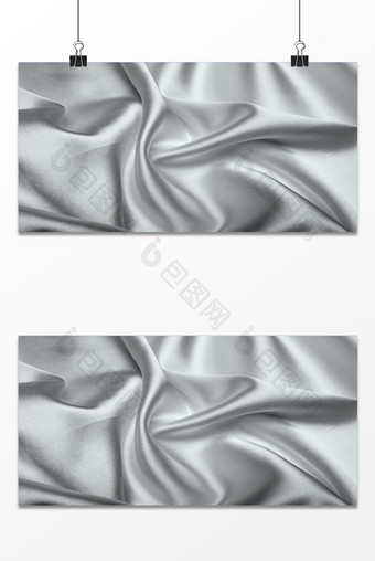 大气简约纹理质感银色丝绸背景图片