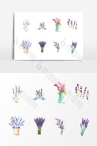 紫色花朵花束素材图片