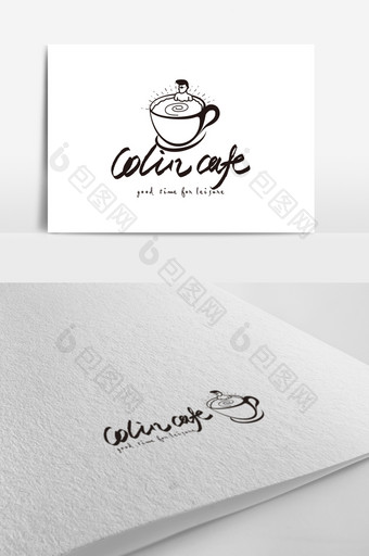 休闲咖啡标识设计图片