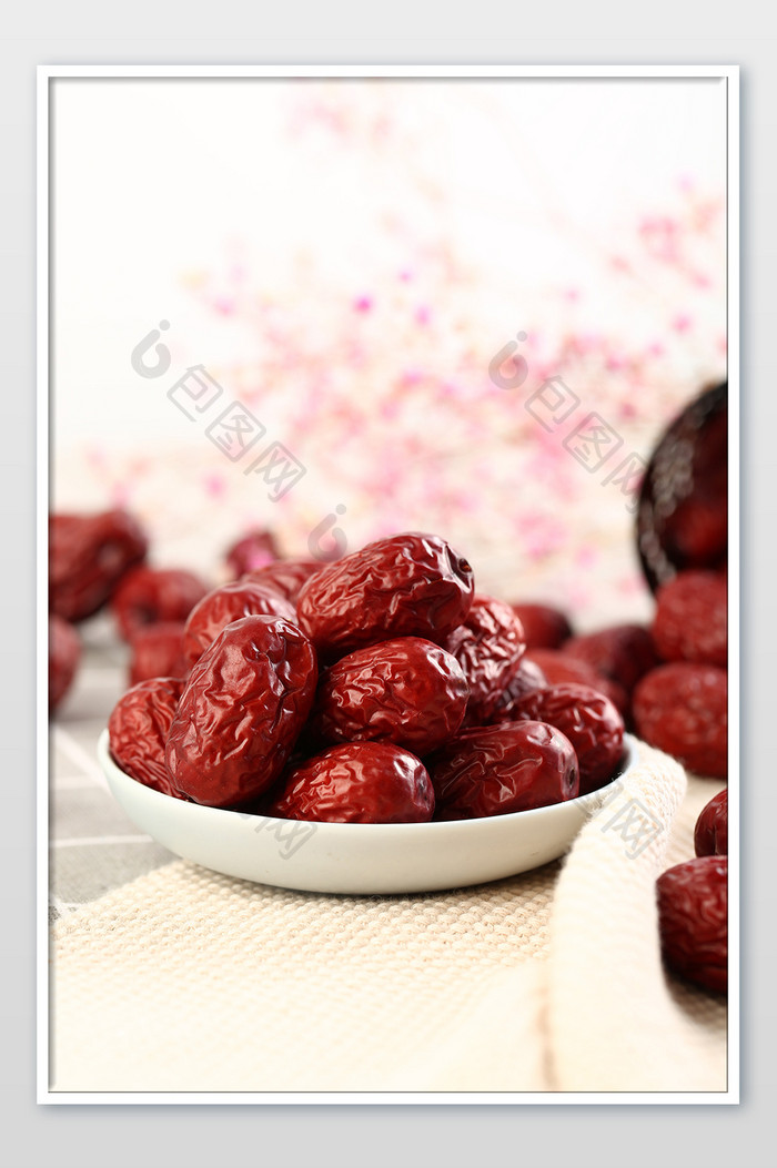 高清传统美食食材大红枣摄影图片