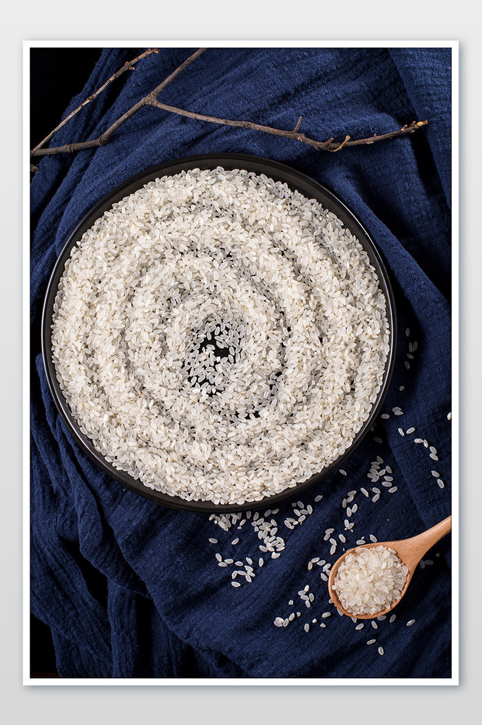 传统美食粮食东北胚芽大米高清俯视摄影图