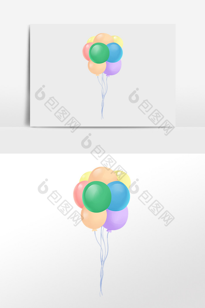 儿童节快乐漂浮彩色气球插画图片图片