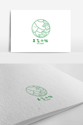 简洁大方茶艺馆logo设计