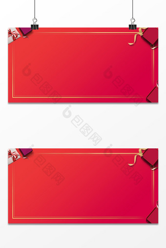 红色礼盒情人节大气背景图片