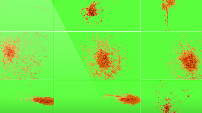 12组血液喷溅绿屏抠像特效视频素材