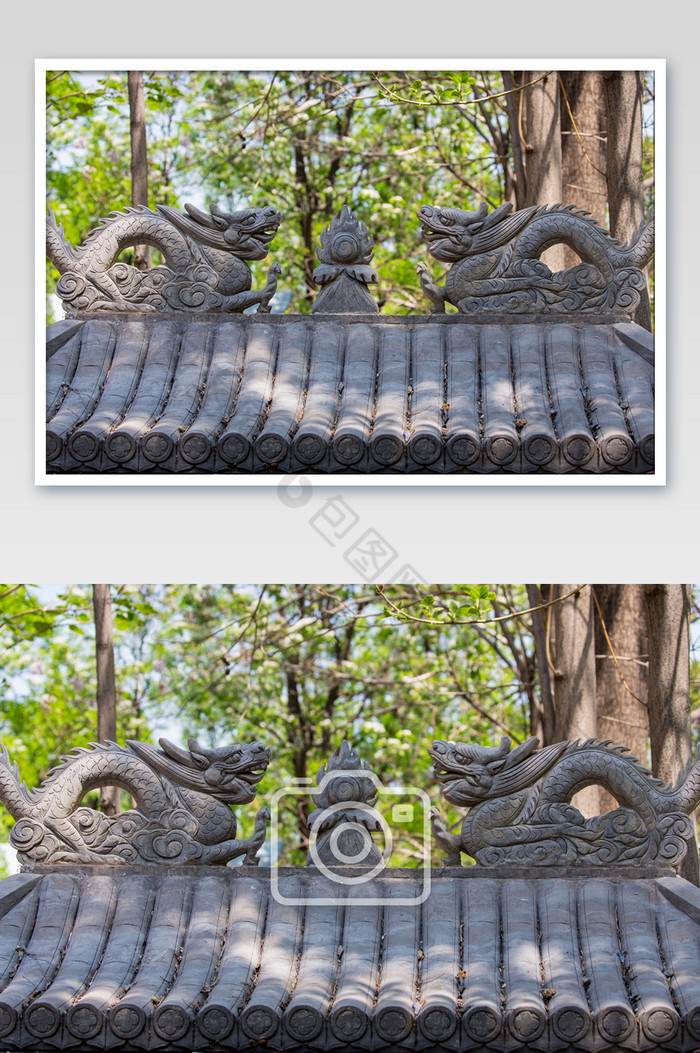 中国风中国元素青砖绿瓦图片