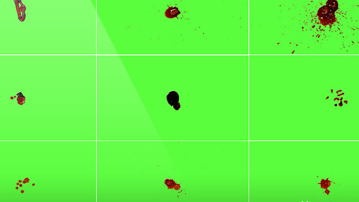 40组血滴绿屏抠像特效视频素材