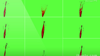 65组血液喷溅喷涌绿屏抠像特效视频素材