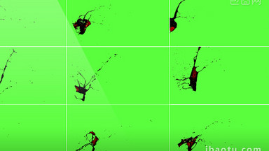 99组血液飞溅绿屏抠像特效视频素材