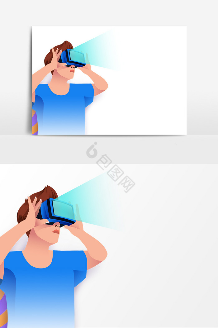 VR眼镜人物图片