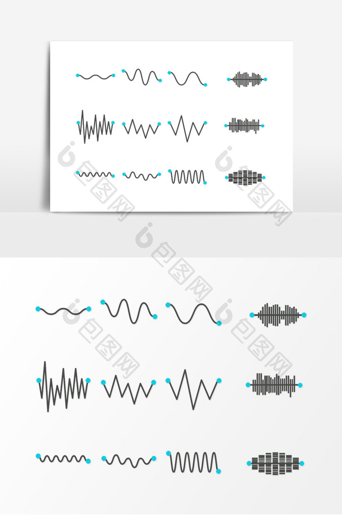 声波线条曲线频率设计素材