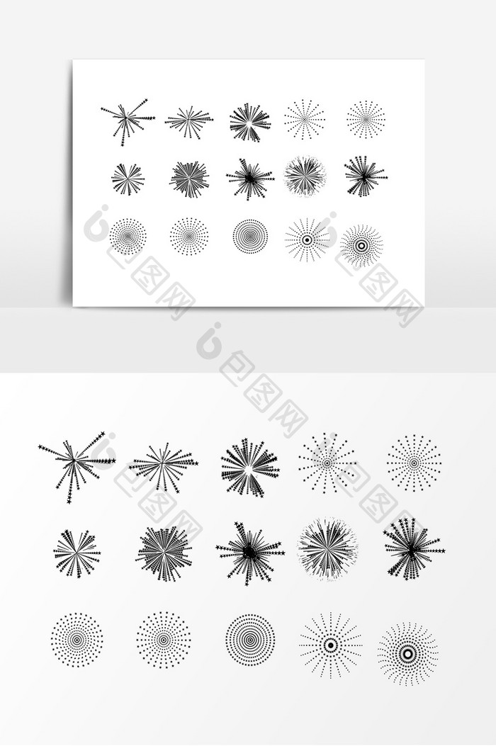 发散图案装饰效果素材