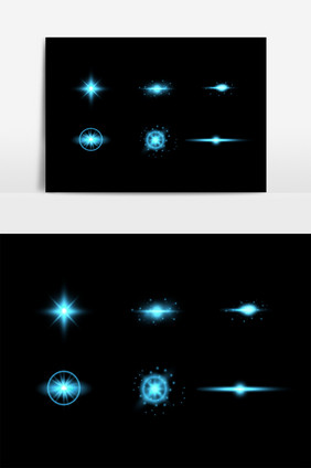蓝色商务科技光效效果素材