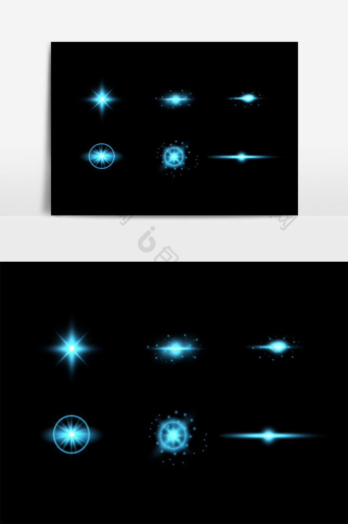 蓝色商务科技光效效果素材