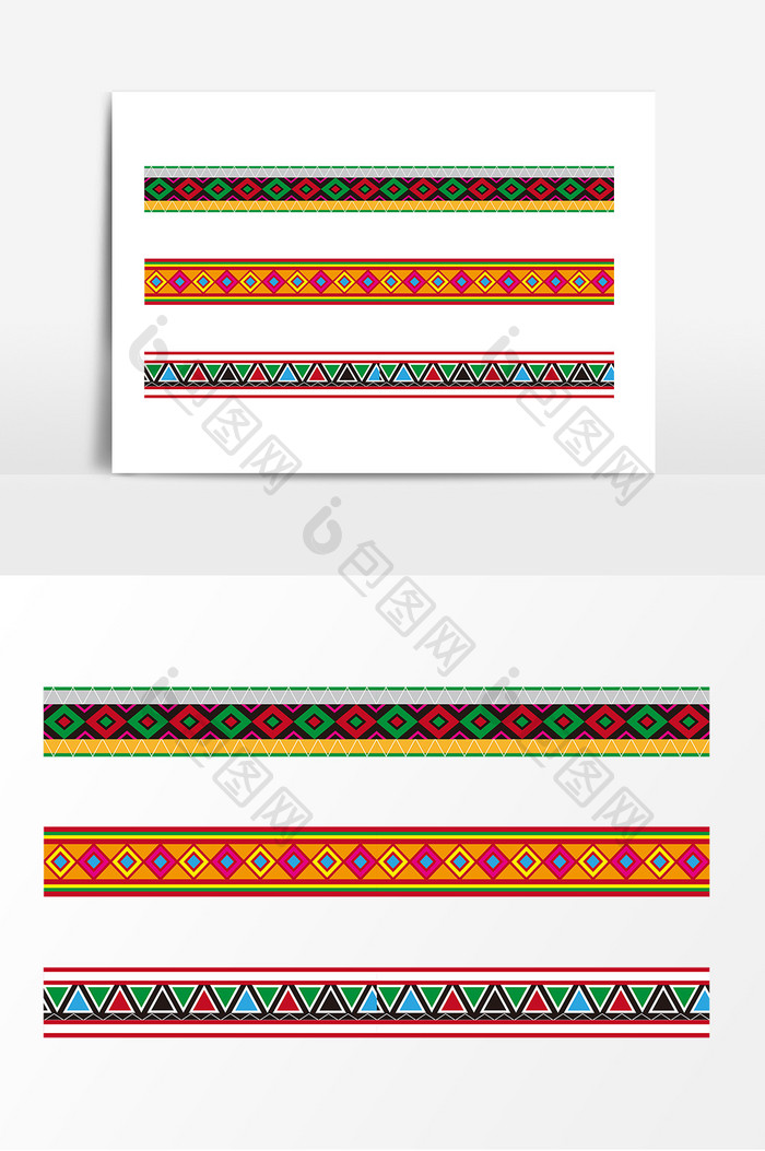彩色民族装饰花纹素材设计