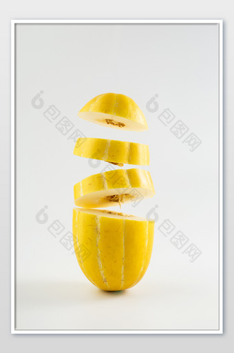 新鲜水果美食黄金瓜高清摄影图图片