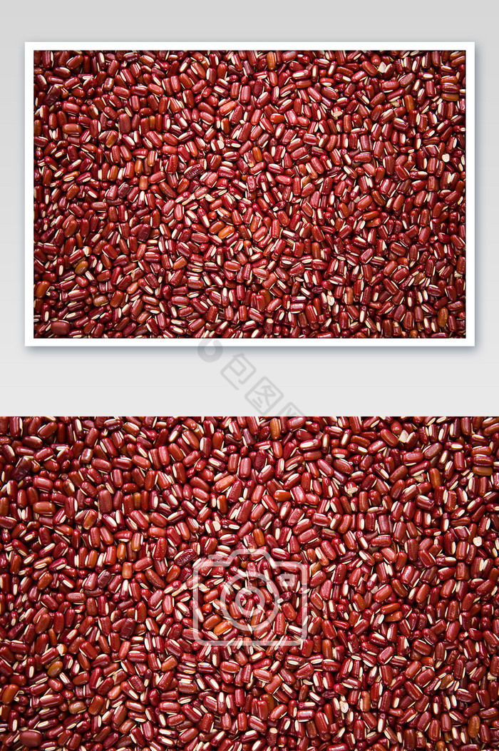 红色大气平铺一起的红小豆摄影图片图片
