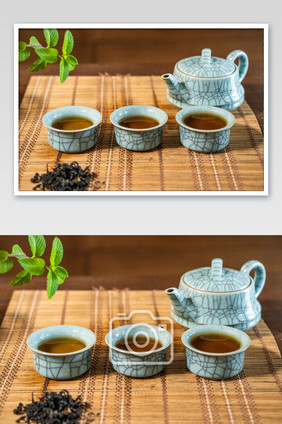 红茶茶艺茶壶茶杯陶瓷茶汤中式传统风格