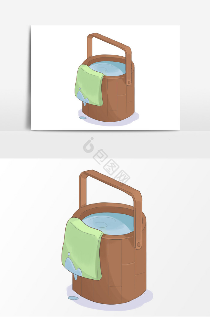 装满水的木桶图片