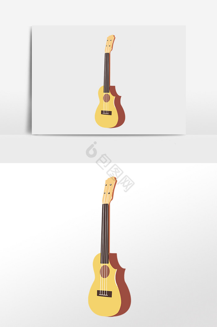琴弦摇滚乐器吉他插画图片
