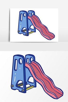 手绘儿童节滑滑梯