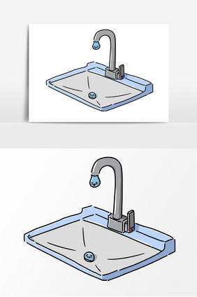 厨房洗菜池卡通元素