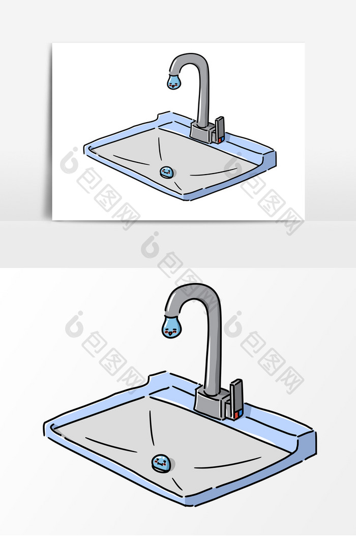 厨房洗菜池卡通元素